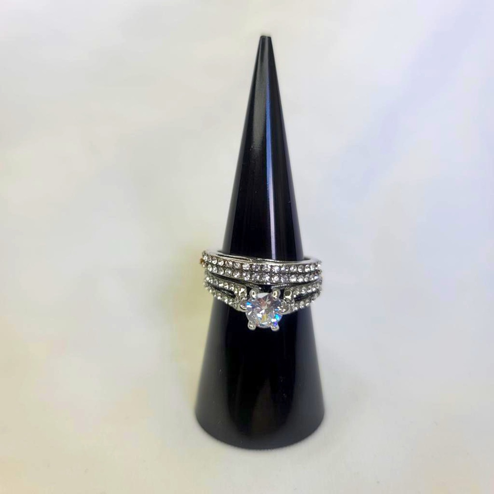 Cubic Zirconia/Rhinestone Ring Set